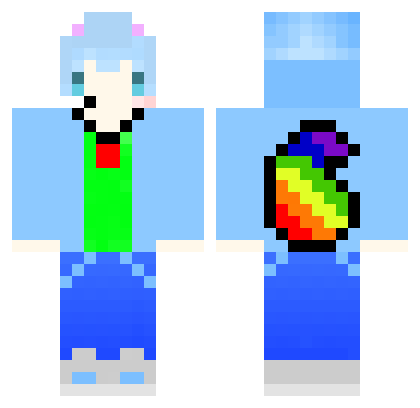 flame_bros_ouo Minecraft skin, front and back view