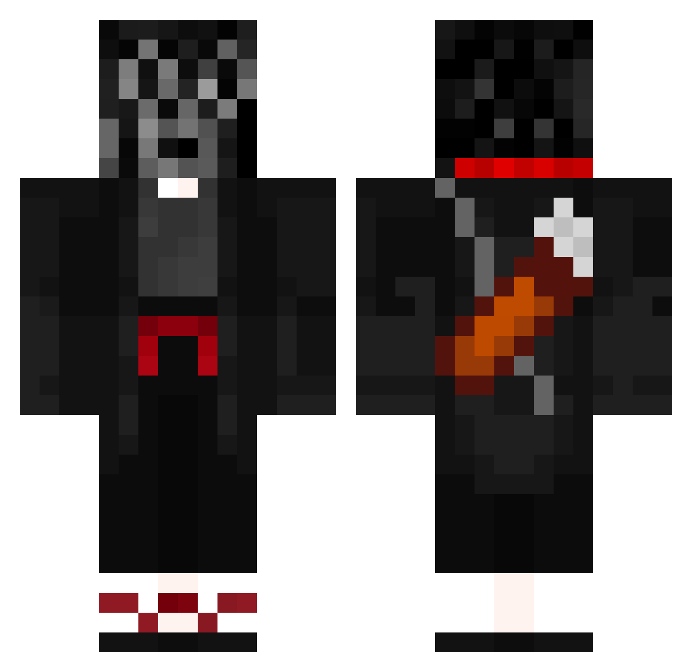 pikajcb Minecraft skin, front and back view