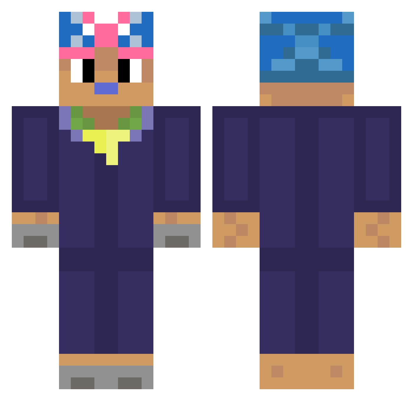 Anal_Intruder Minecraft skin, front and back view