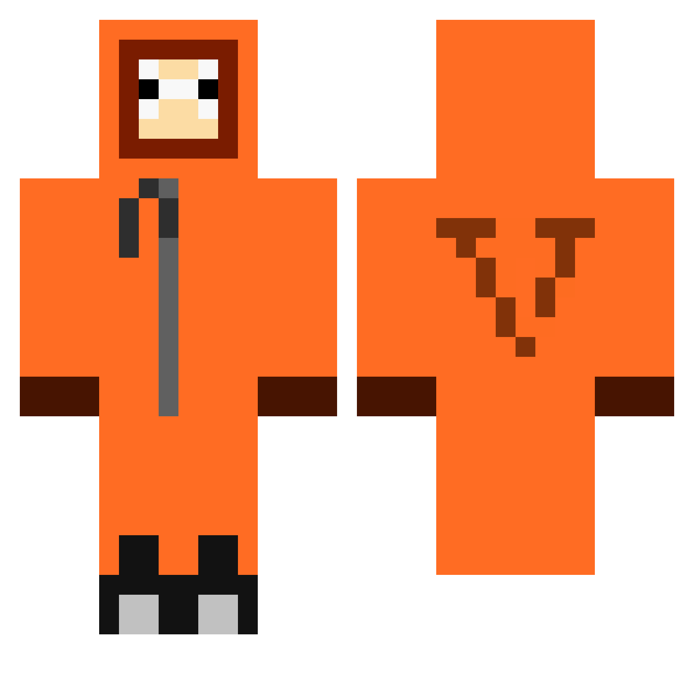 YMDLukn1ght Minecraft skin, front and back view