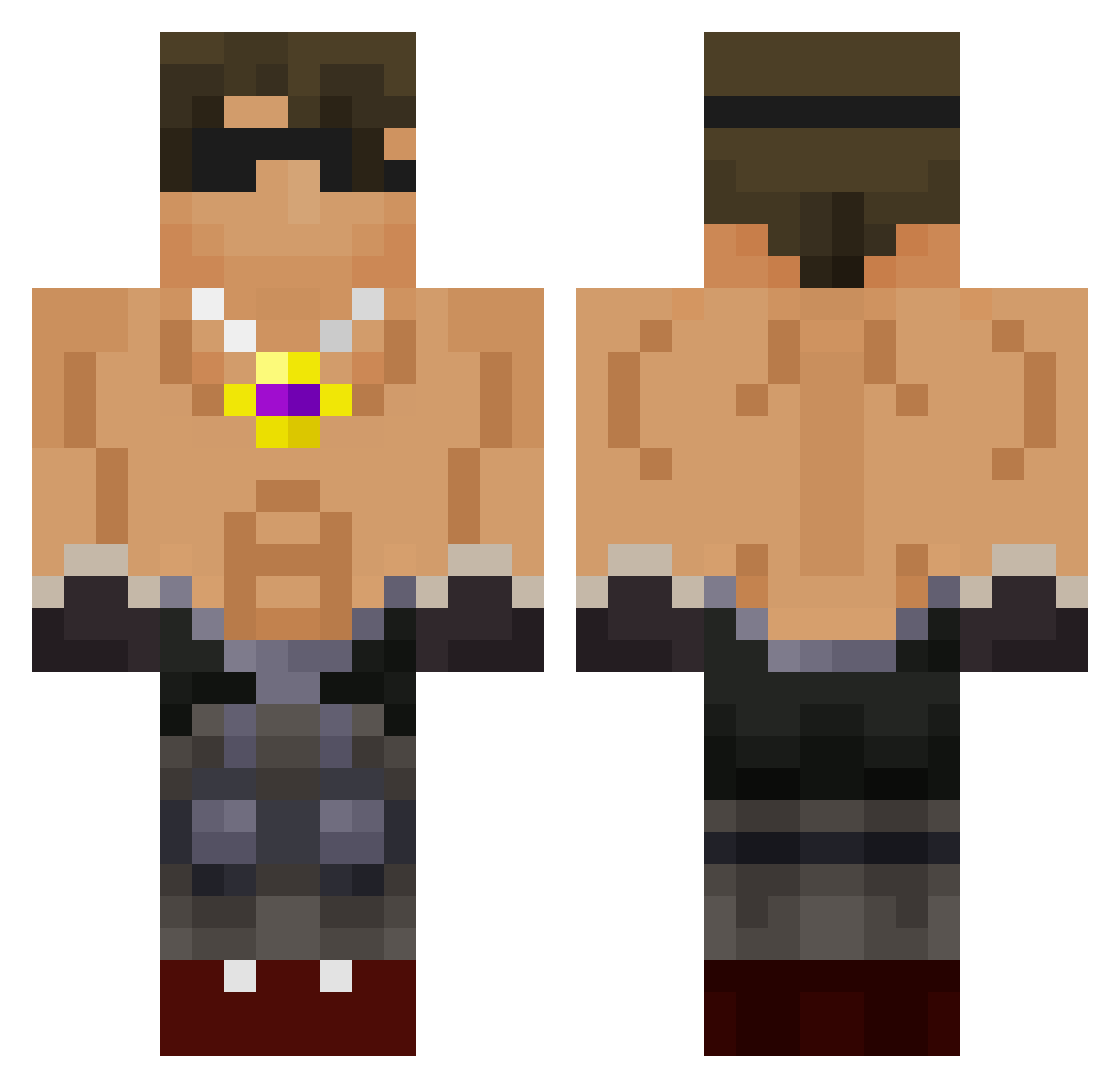 Tonypeparoni123 Minecraft skin, front and back view