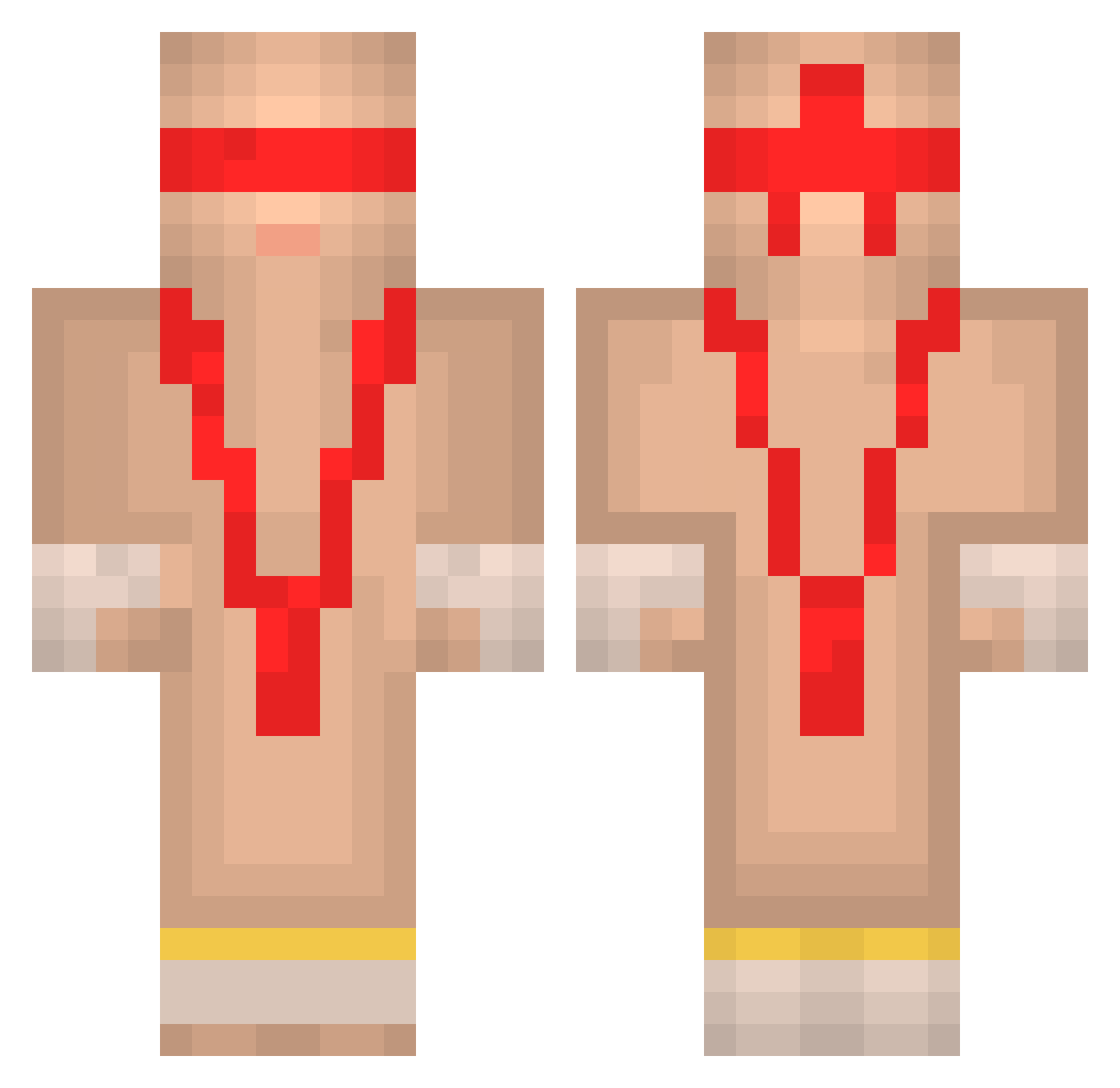 SickBarrera Minecraft skin, front and back view