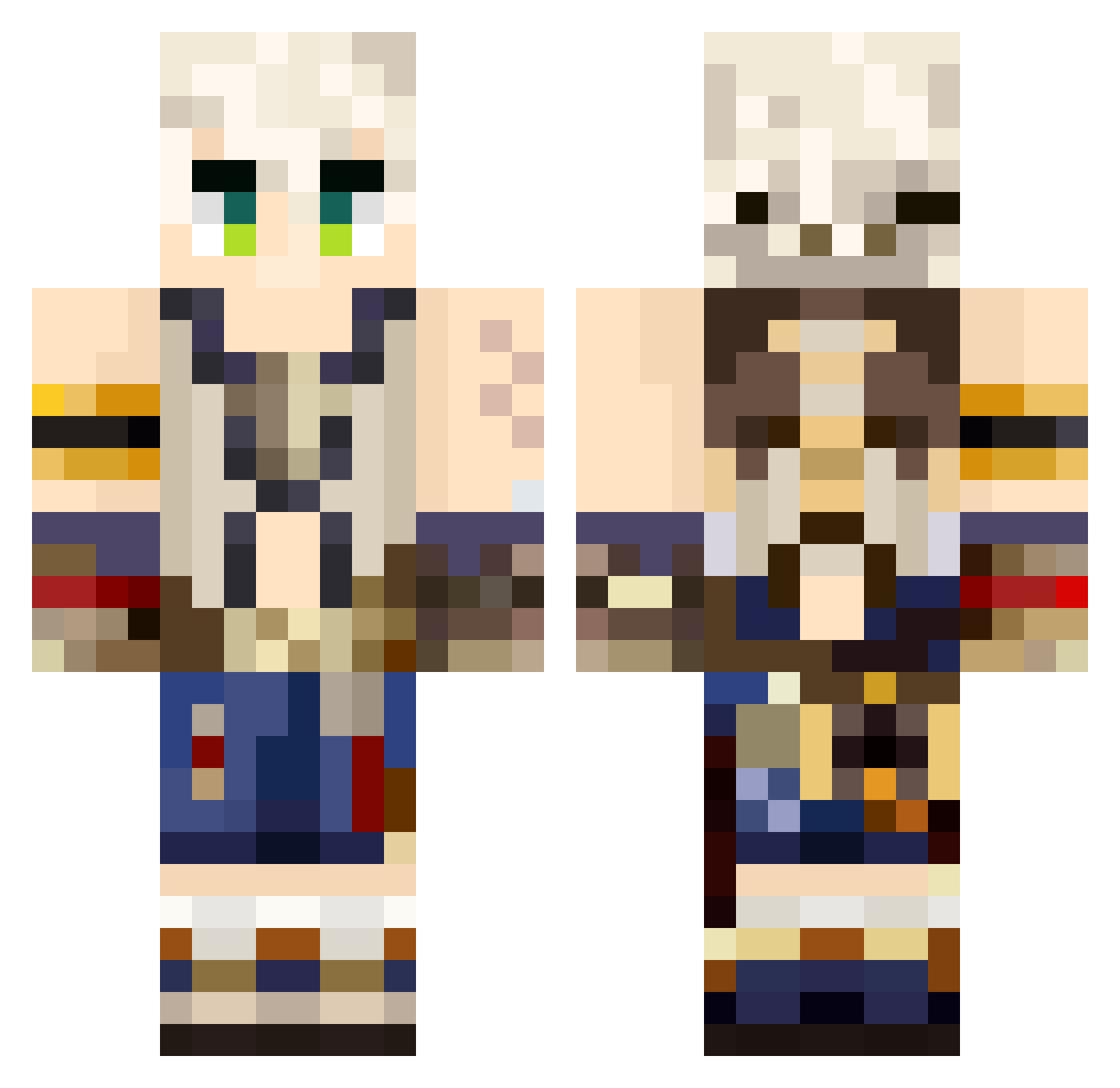 mc12zandvliet Minecraft skin, front and back view