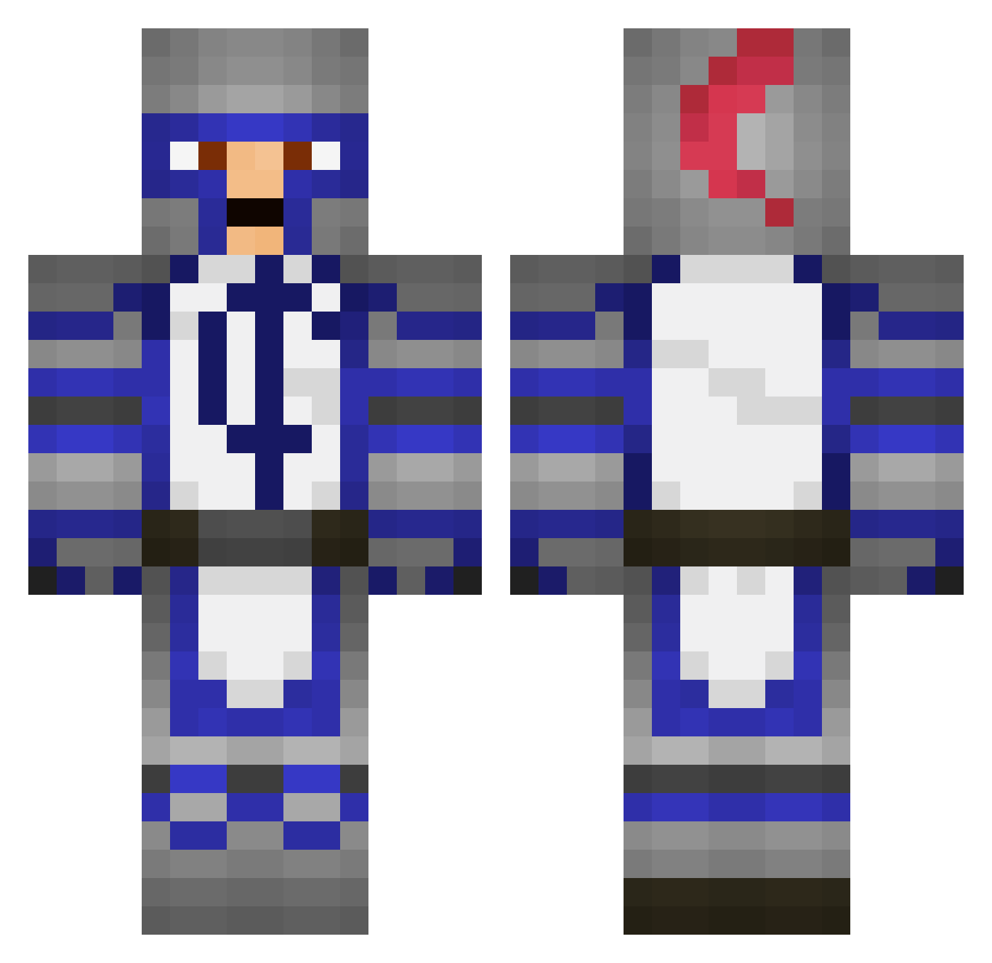 WolfHardt322 Minecraft skin, front and back view