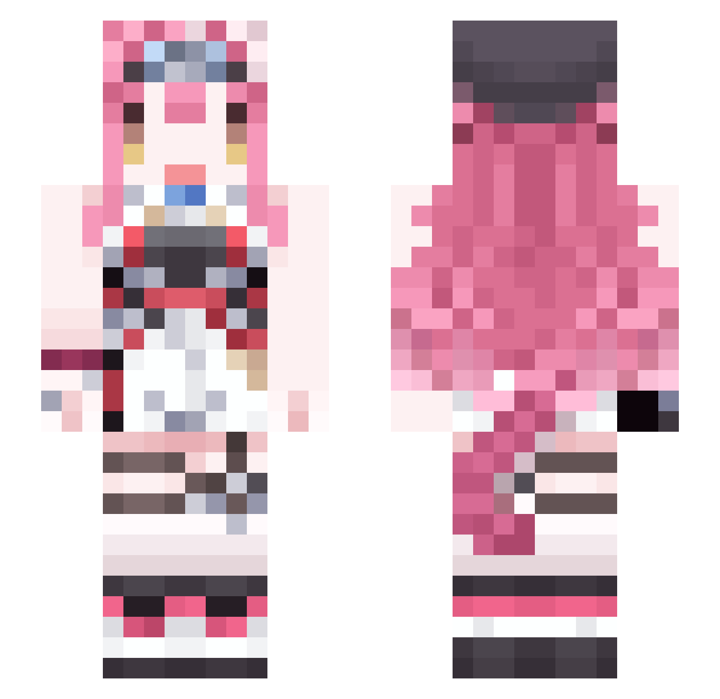 WesleySafadaw Minecraft skin, front and back view