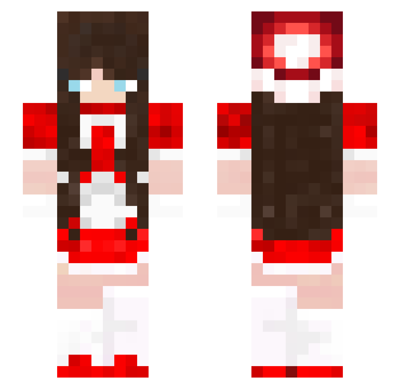 KronioxD Minecraft skin, front and back view