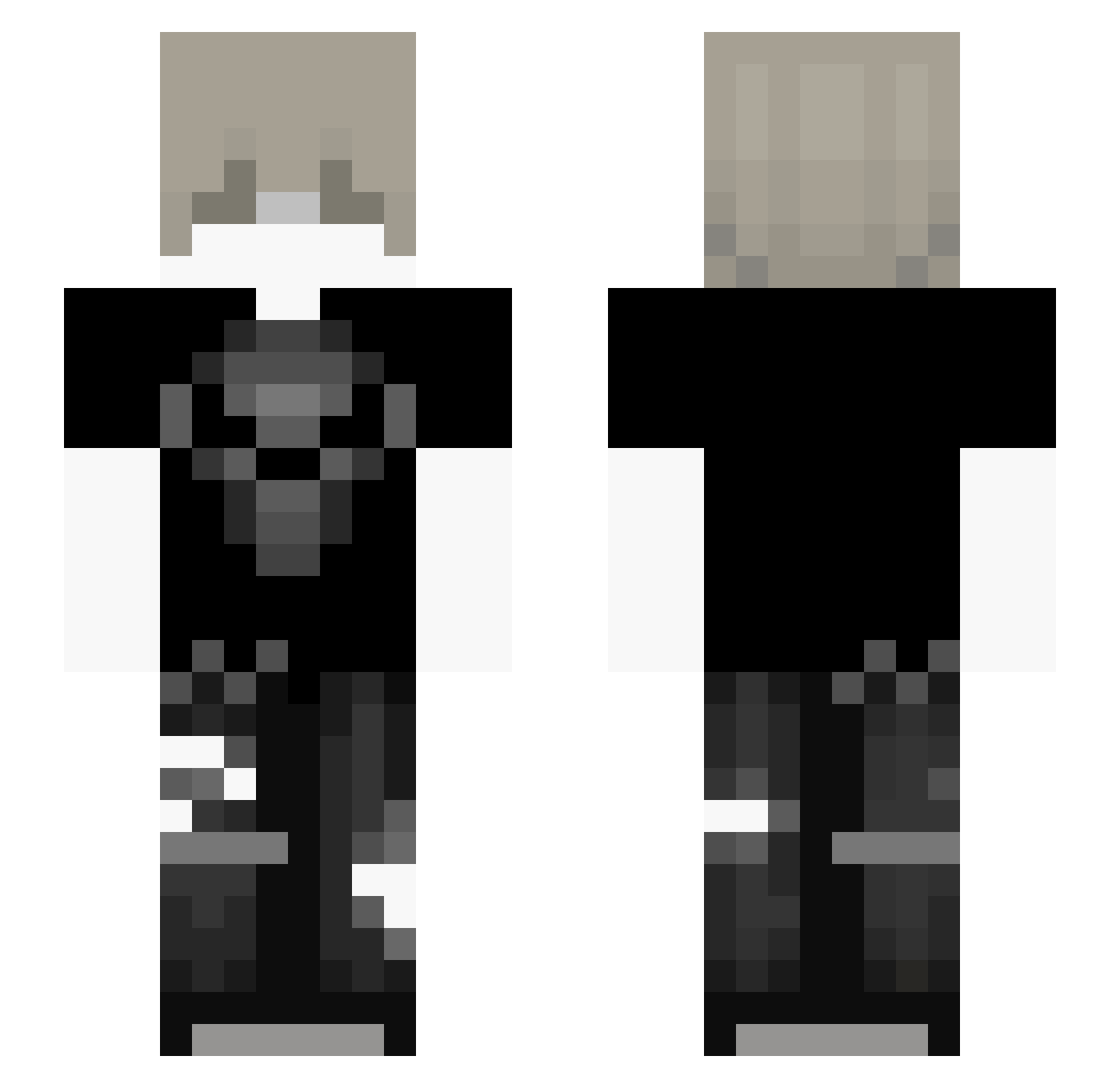 ossuaries Minecraft skin, front and back view