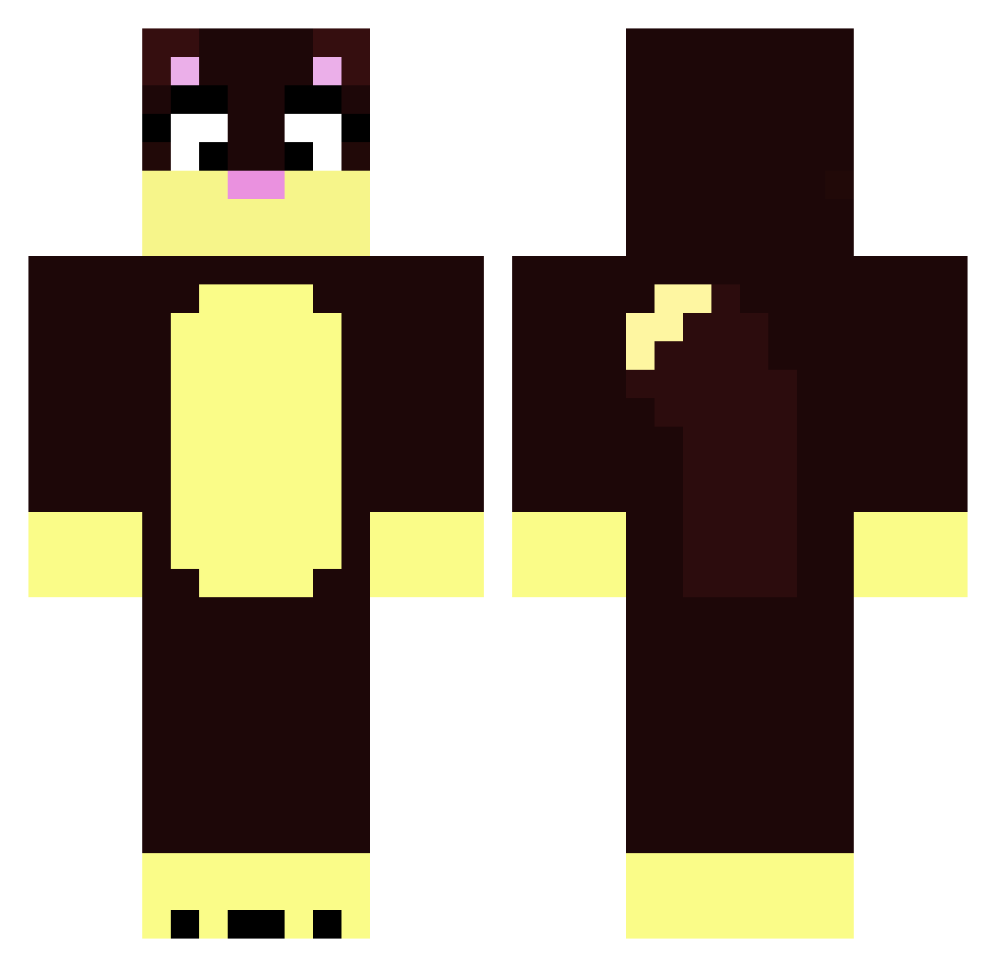 Giuly545 Minecraft skin, front and back view