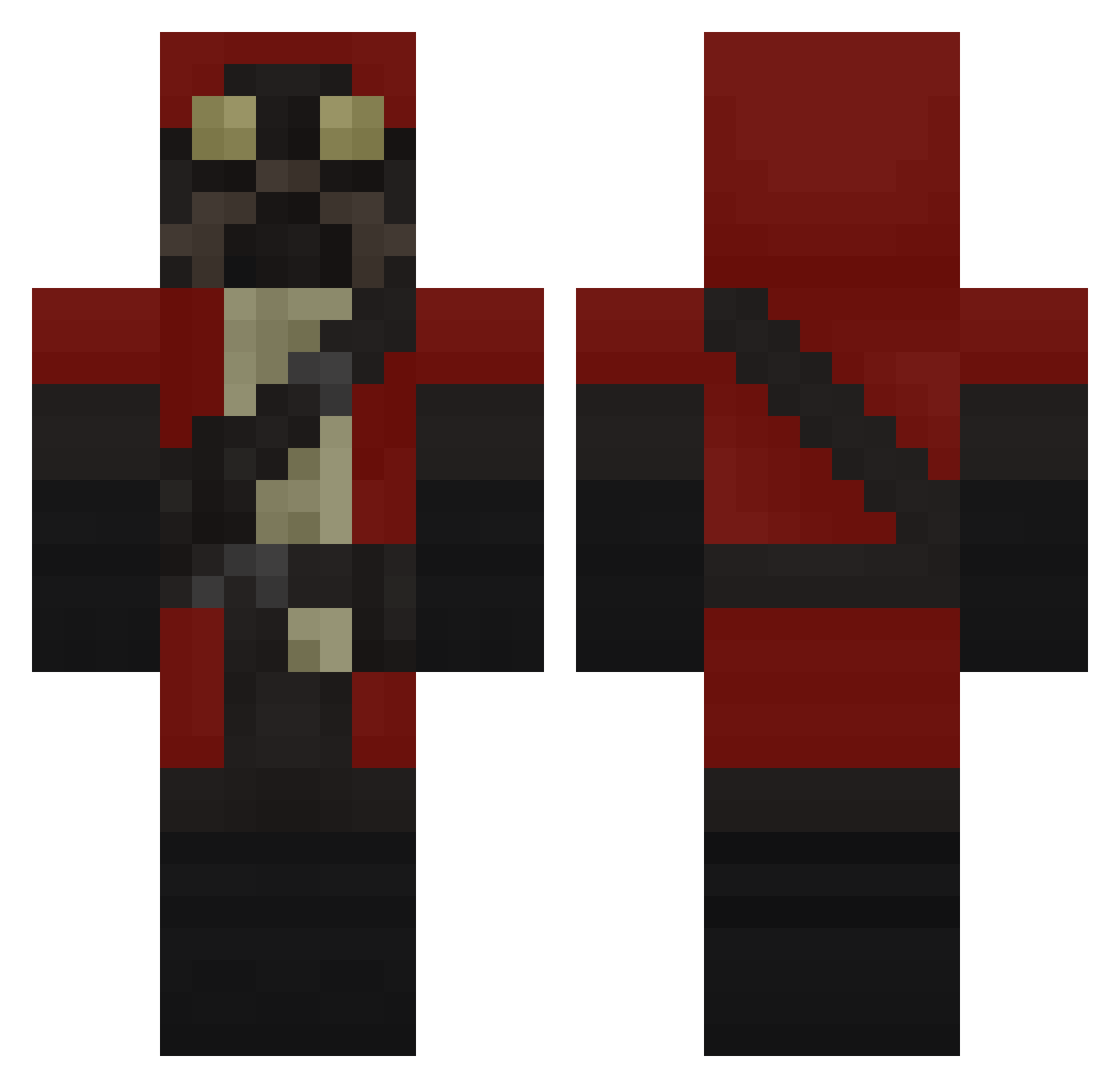 Sagetti Minecraft skin, front and back view