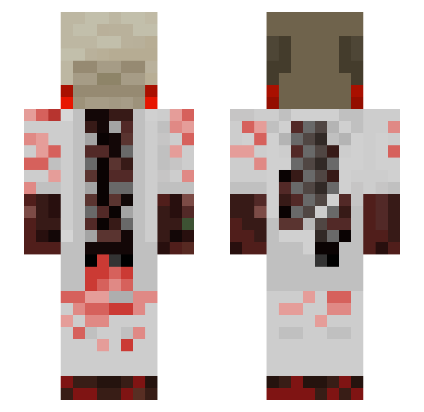 justDrank Minecraft skin, front and back view