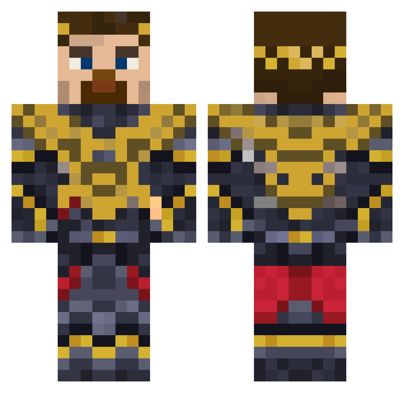 Franz__Hermann Minecraft skin, front and back view