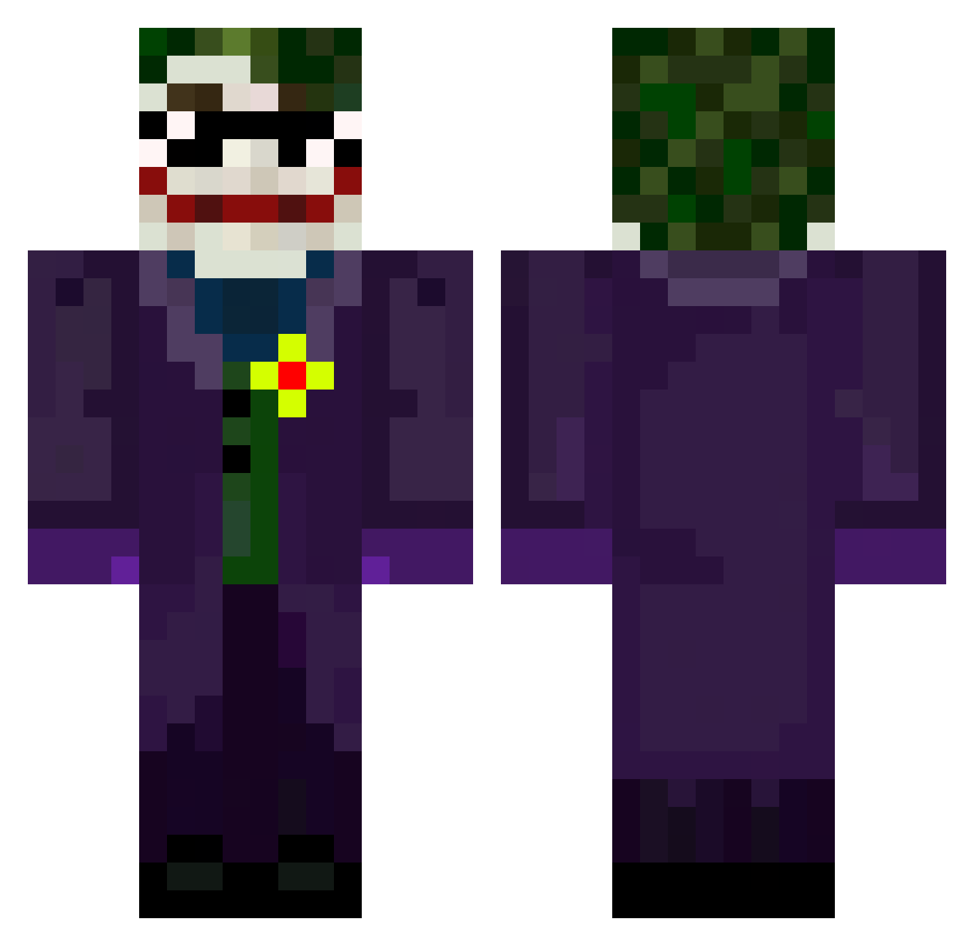 Felipinti Minecraft skin, front and back view