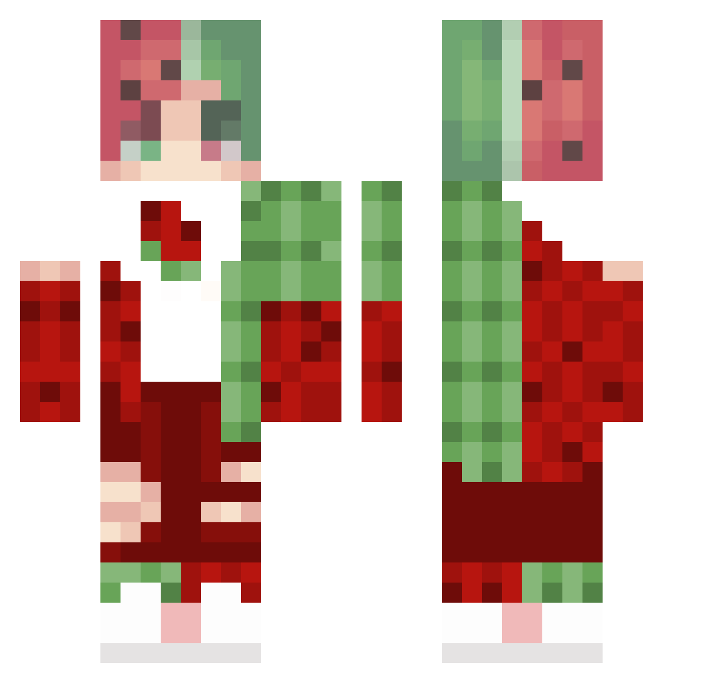 Madsea14 Minecraft skin, front and back view