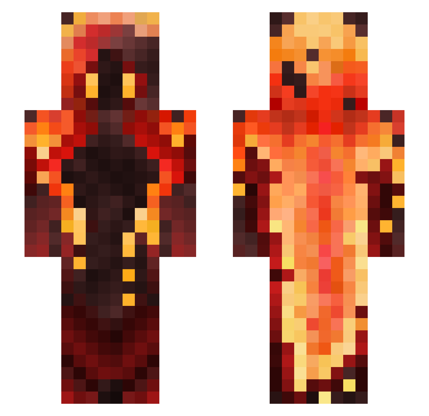 BOSSgaminglemon Minecraft skin, front and back view