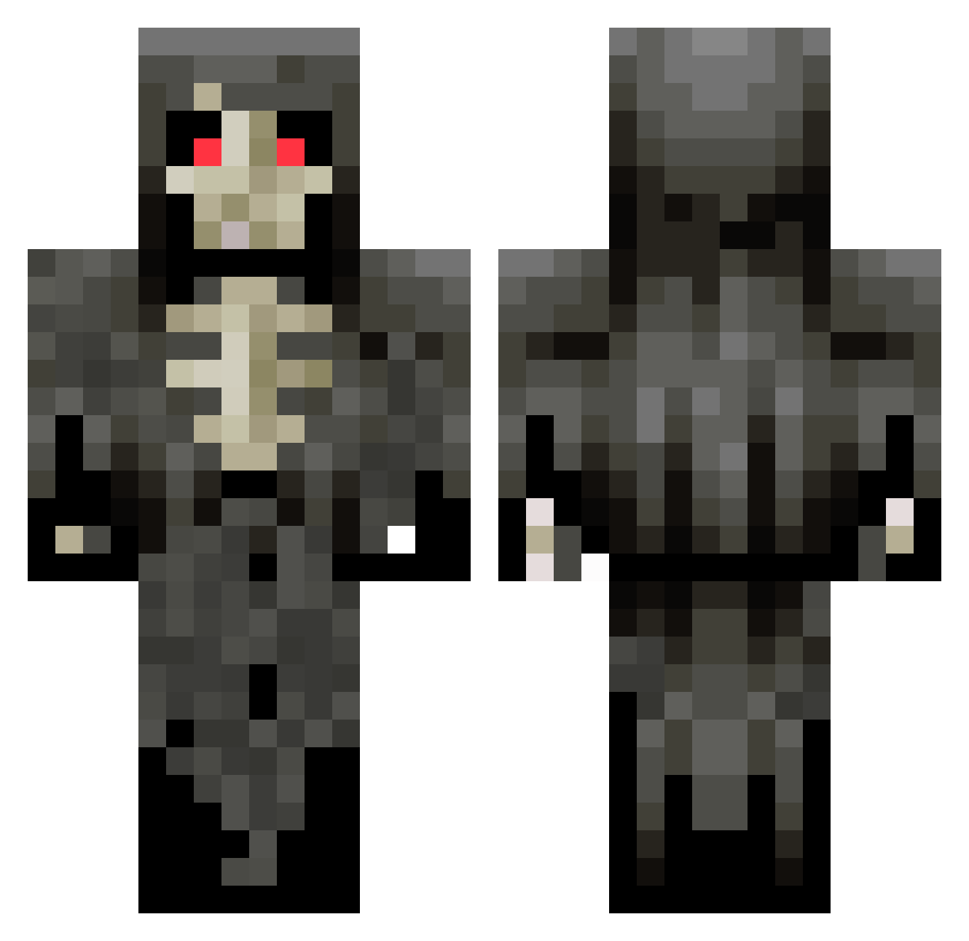 EliteSoldier109 Minecraft skin, front and back view