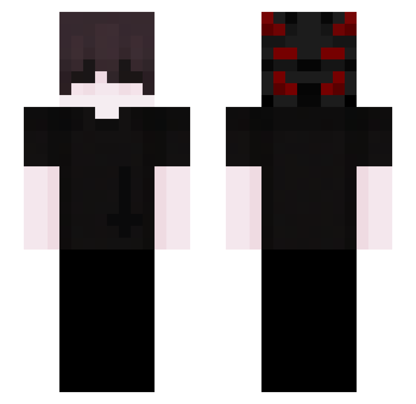 ossoxd Minecraft skin, front and back view
