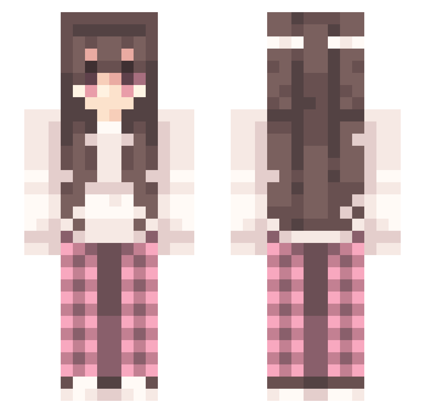 SunflowerGirl23 Minecraft skin, front and back view