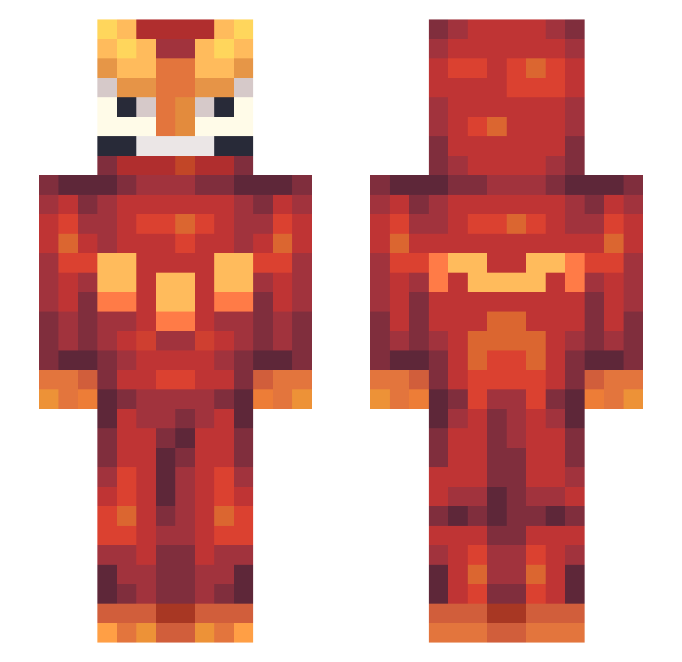 jaylors Minecraft skin, front and back view
