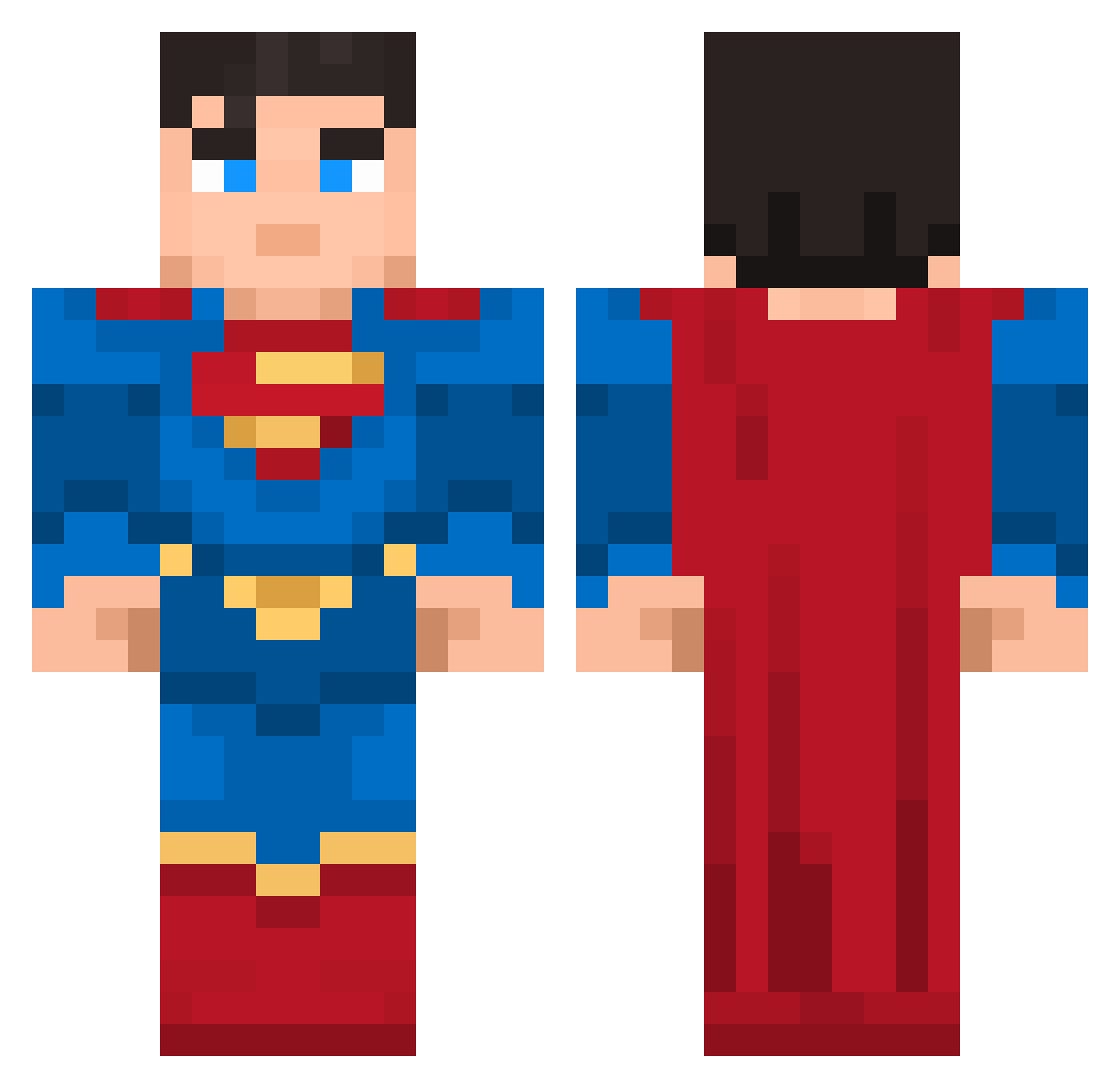 juupyo Minecraft skin, front and back view
