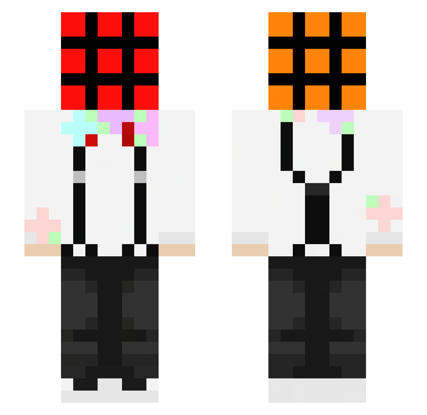 Joeeeeeeeee Minecraft skin, front and back view