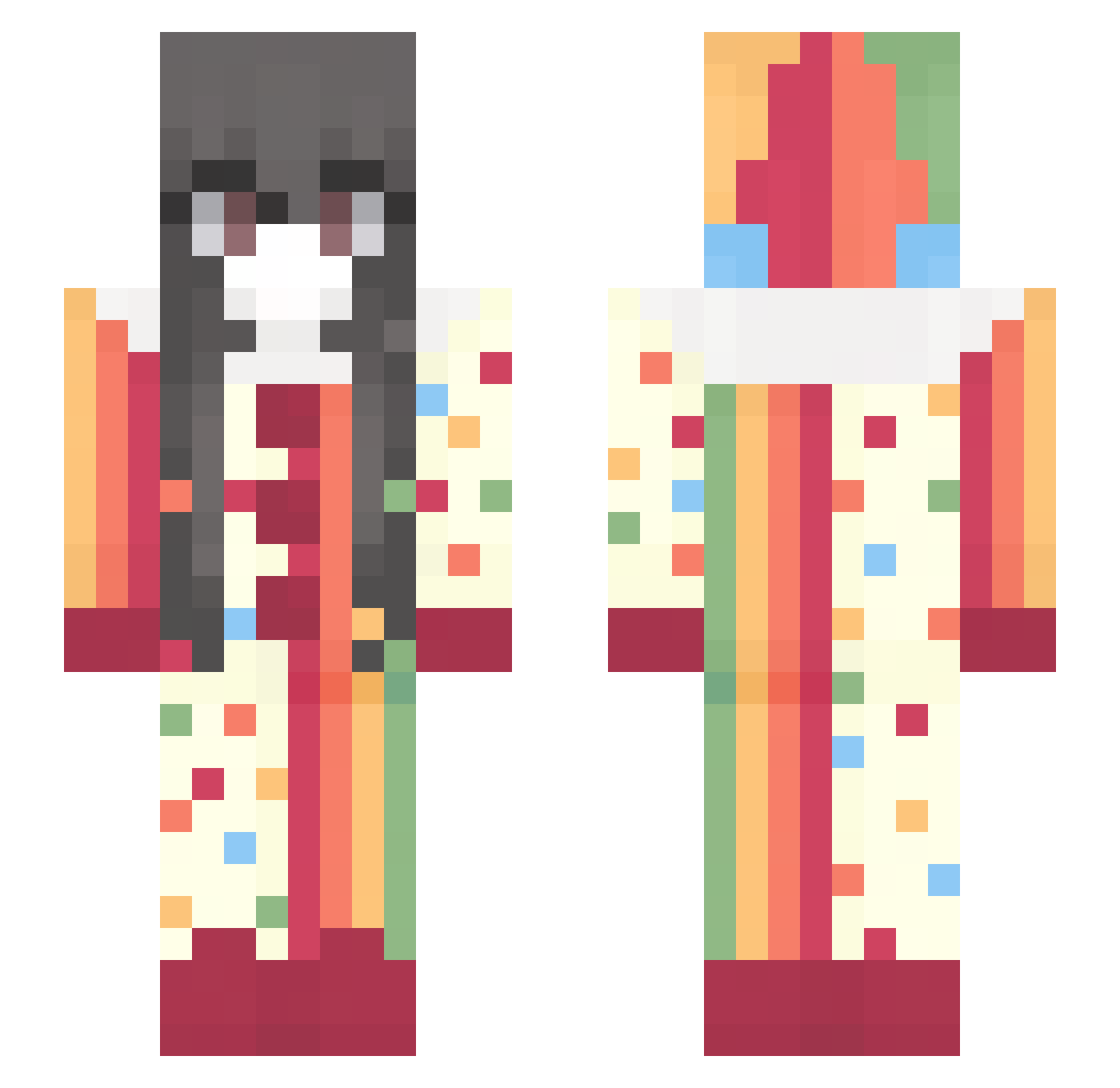 XAki_ChanX Minecraft skin, front and back view