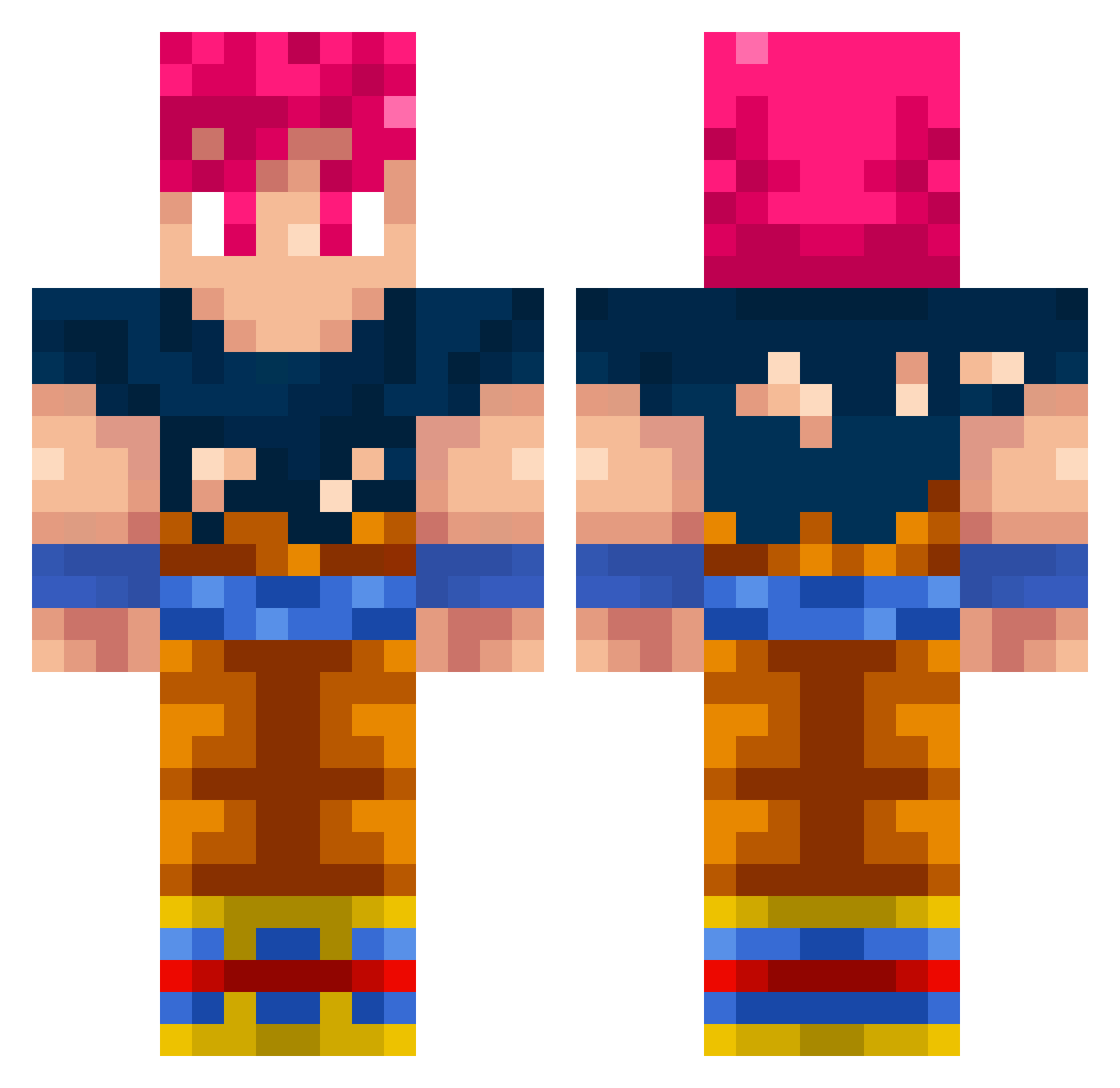 mvxi4L Minecraft skin, front and back view