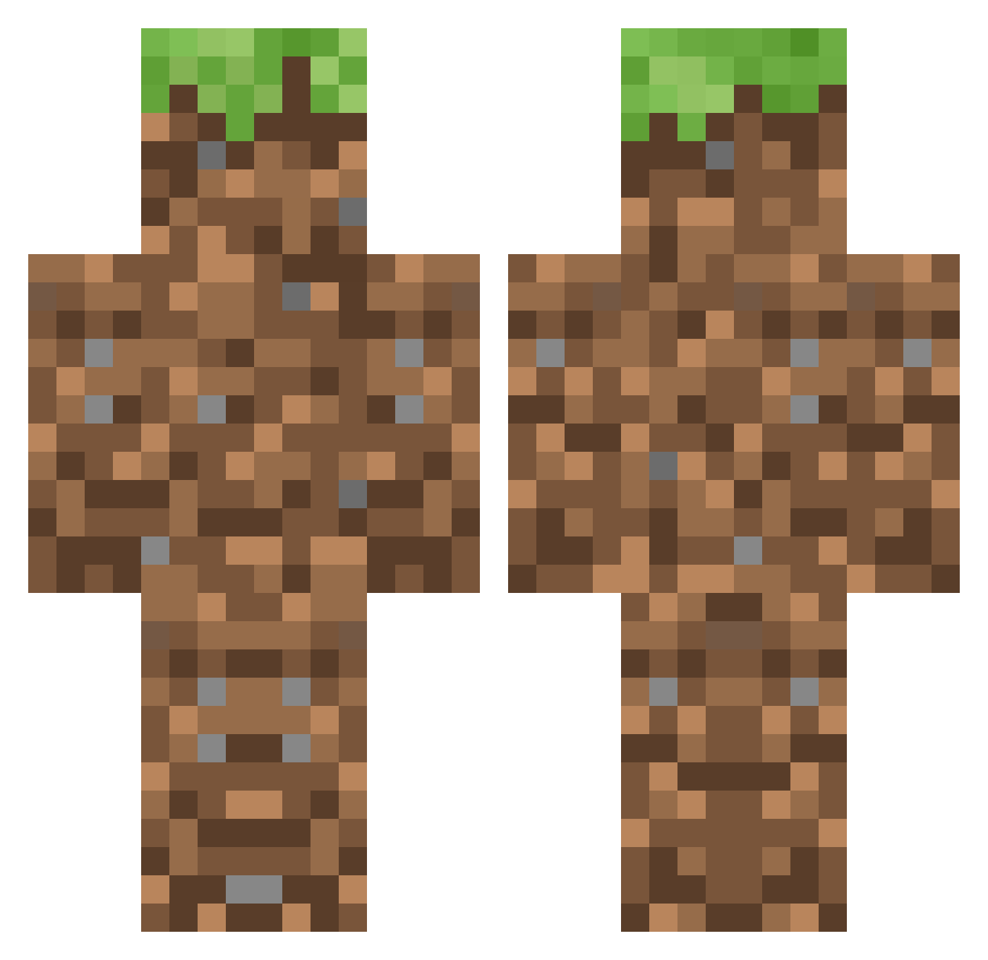 zuhory Minecraft skin, front and back view