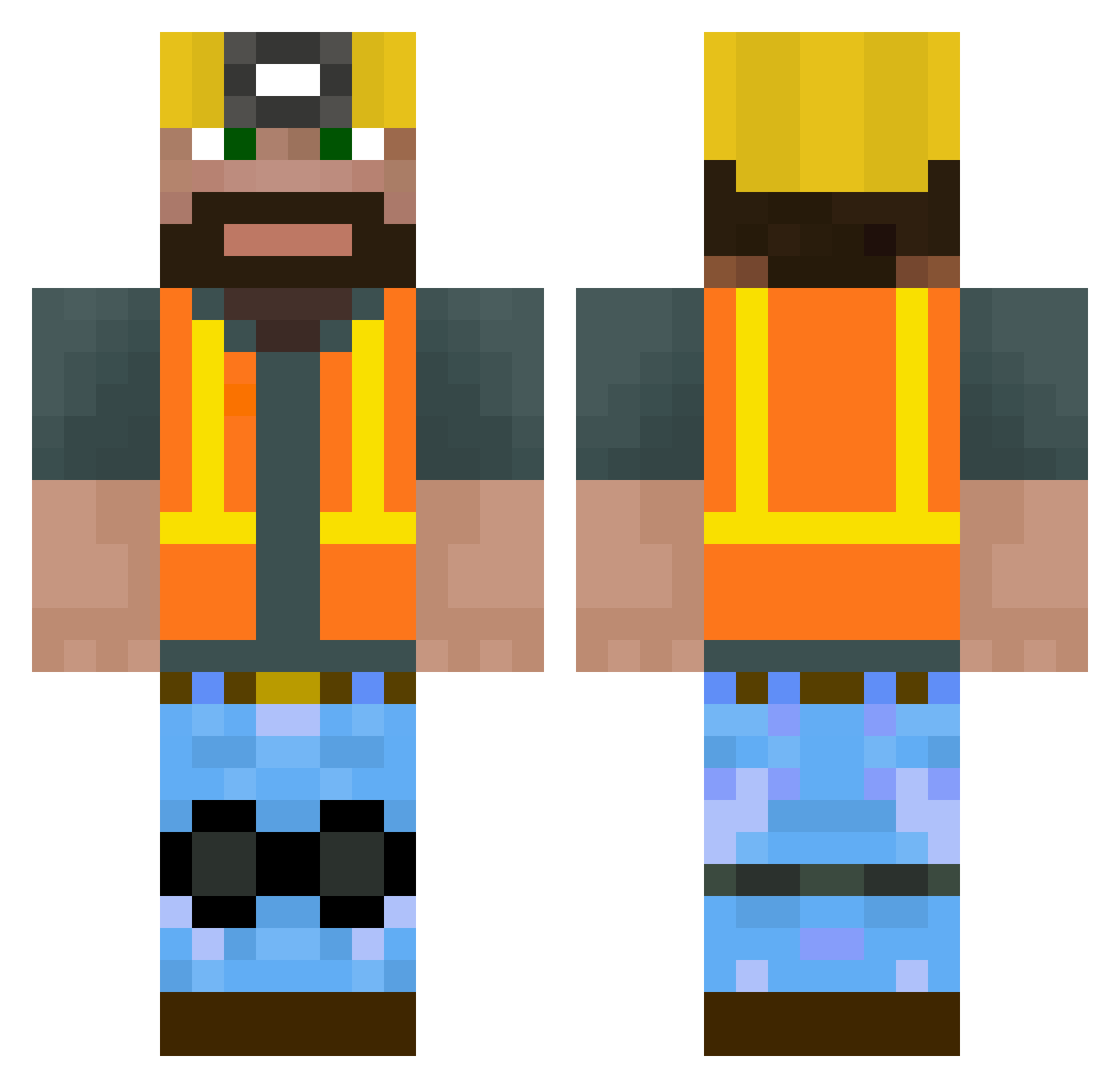 Patkrapao Minecraft skin, front and back view