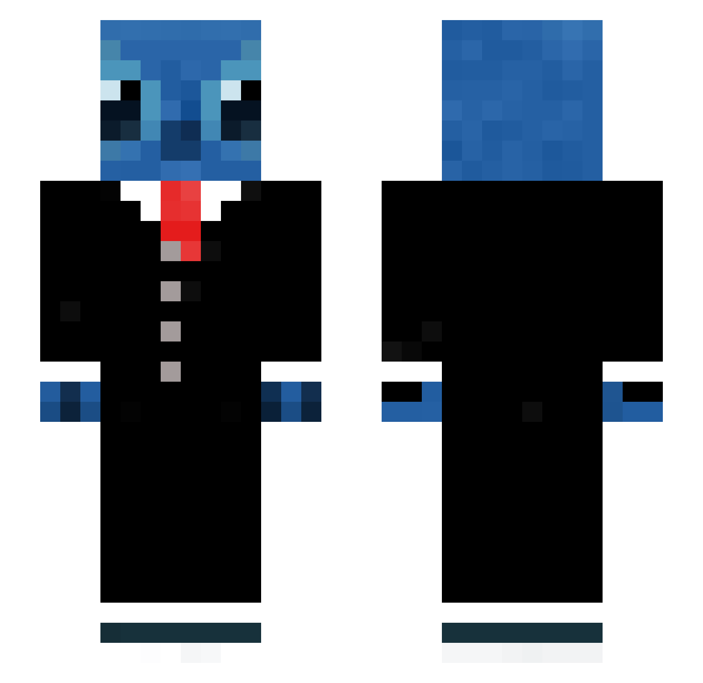 ThursdayFM Minecraft skin, front and back view