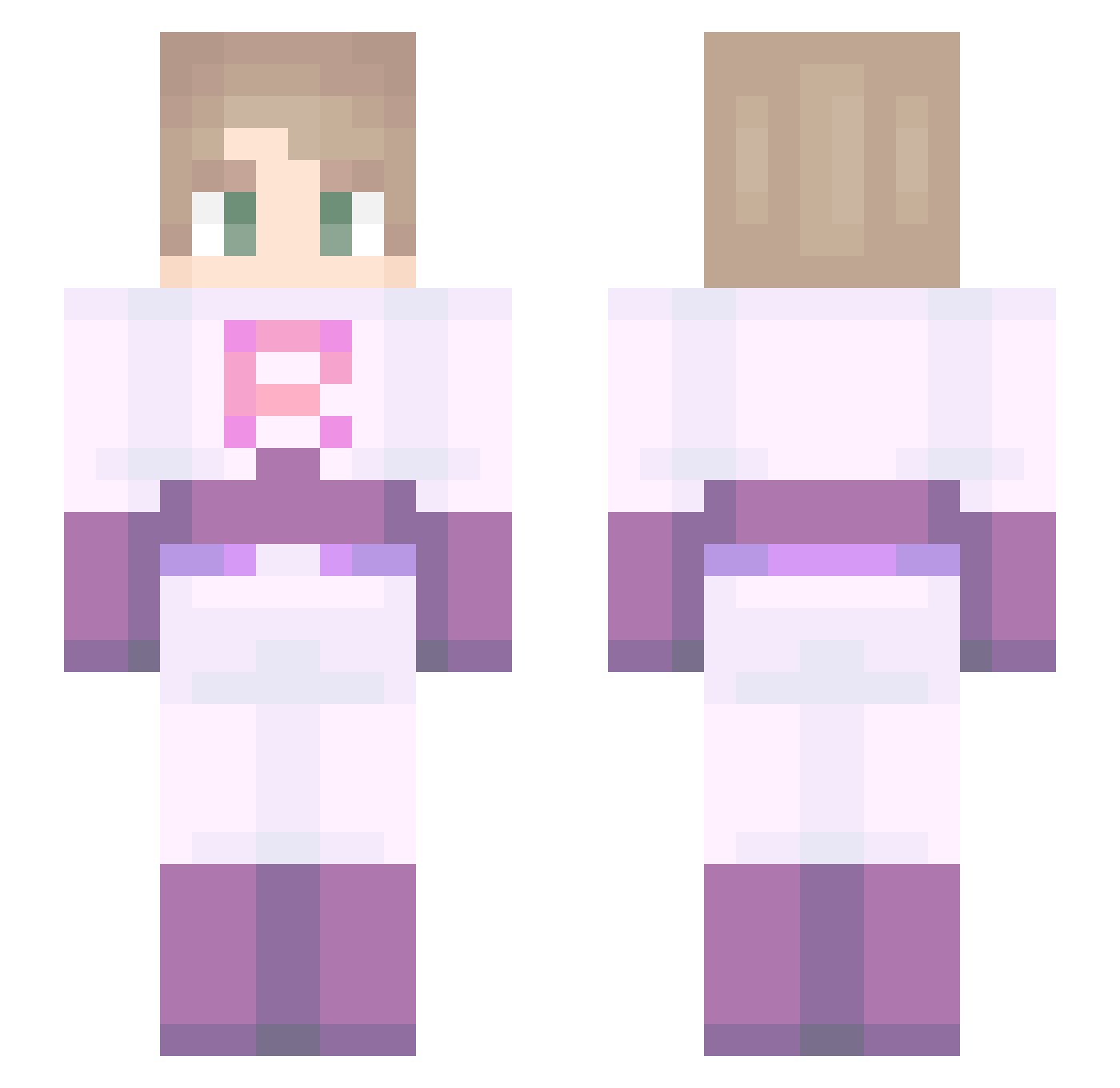 Edge Minecraft skin, front and back view