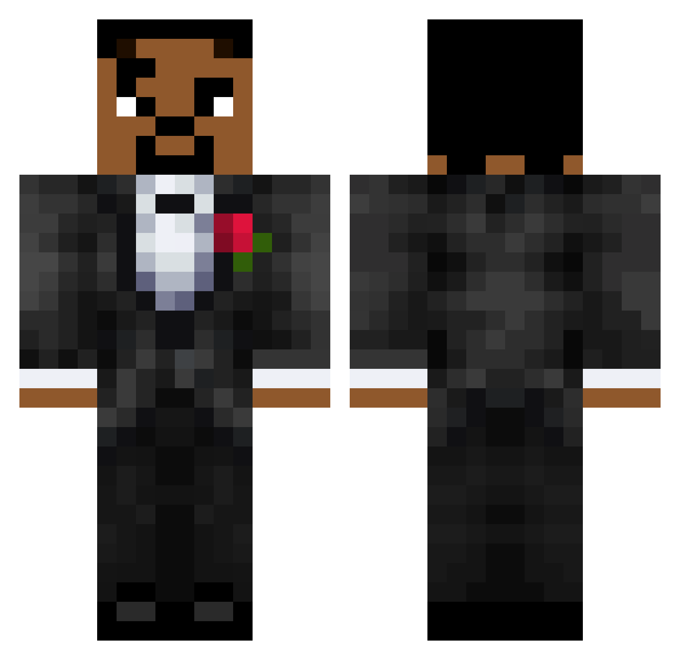 OzyboiKz Minecraft skin, front and back view
