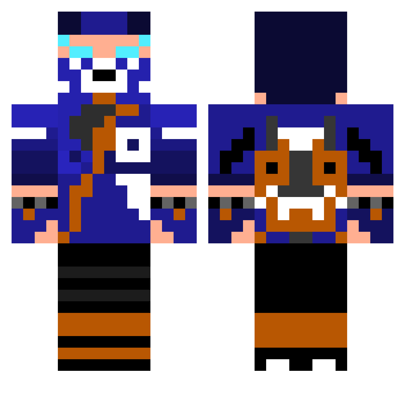 kemalaba338 Minecraft skin, front and back view