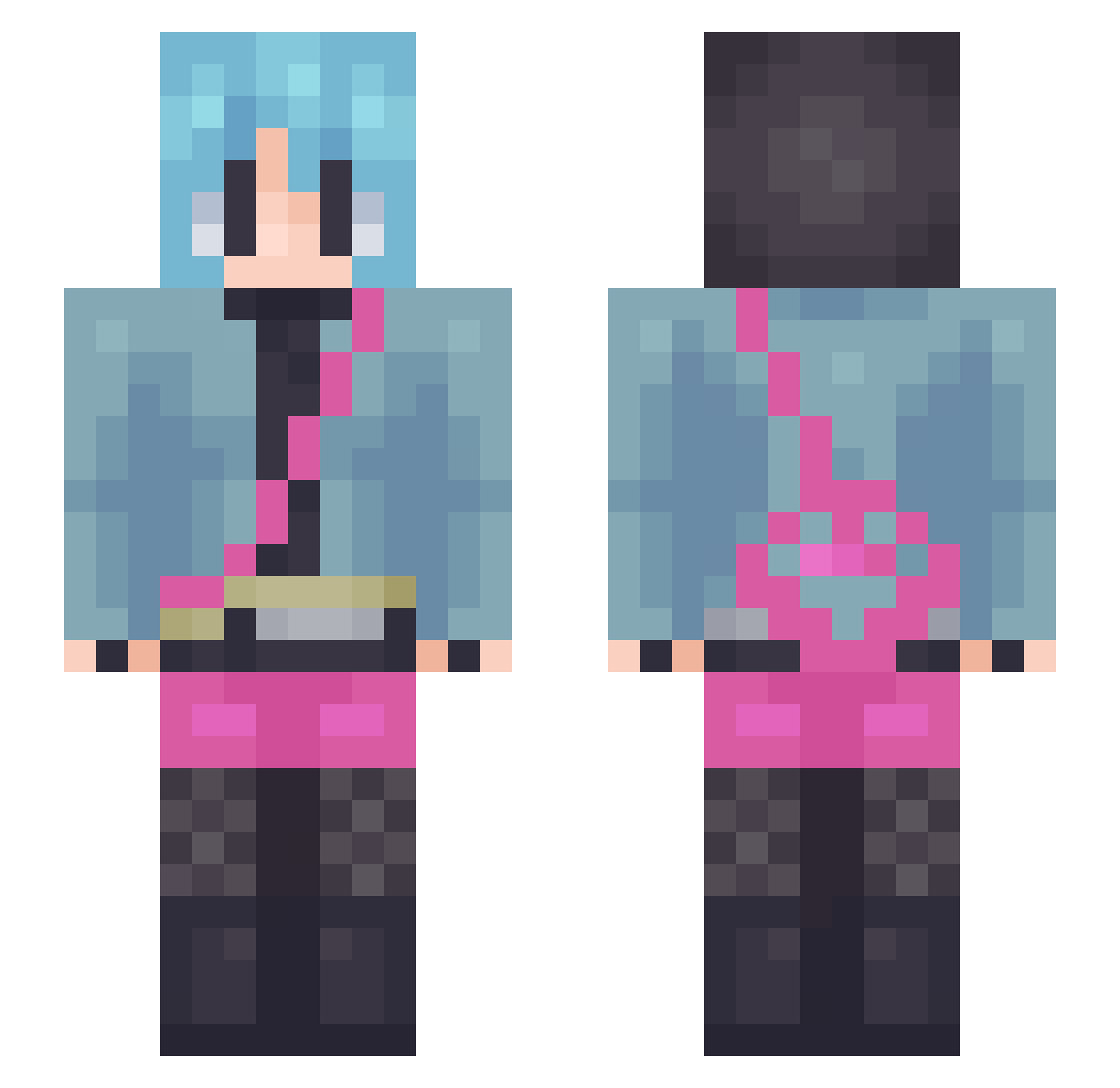 swagplaysgaming Minecraft skin, front and back view