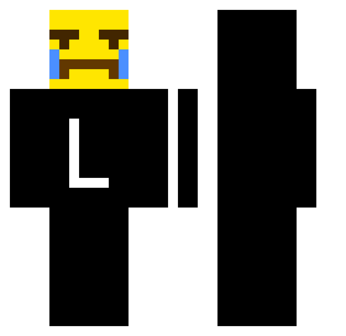 cvctvsjack Minecraft skin, front and back view