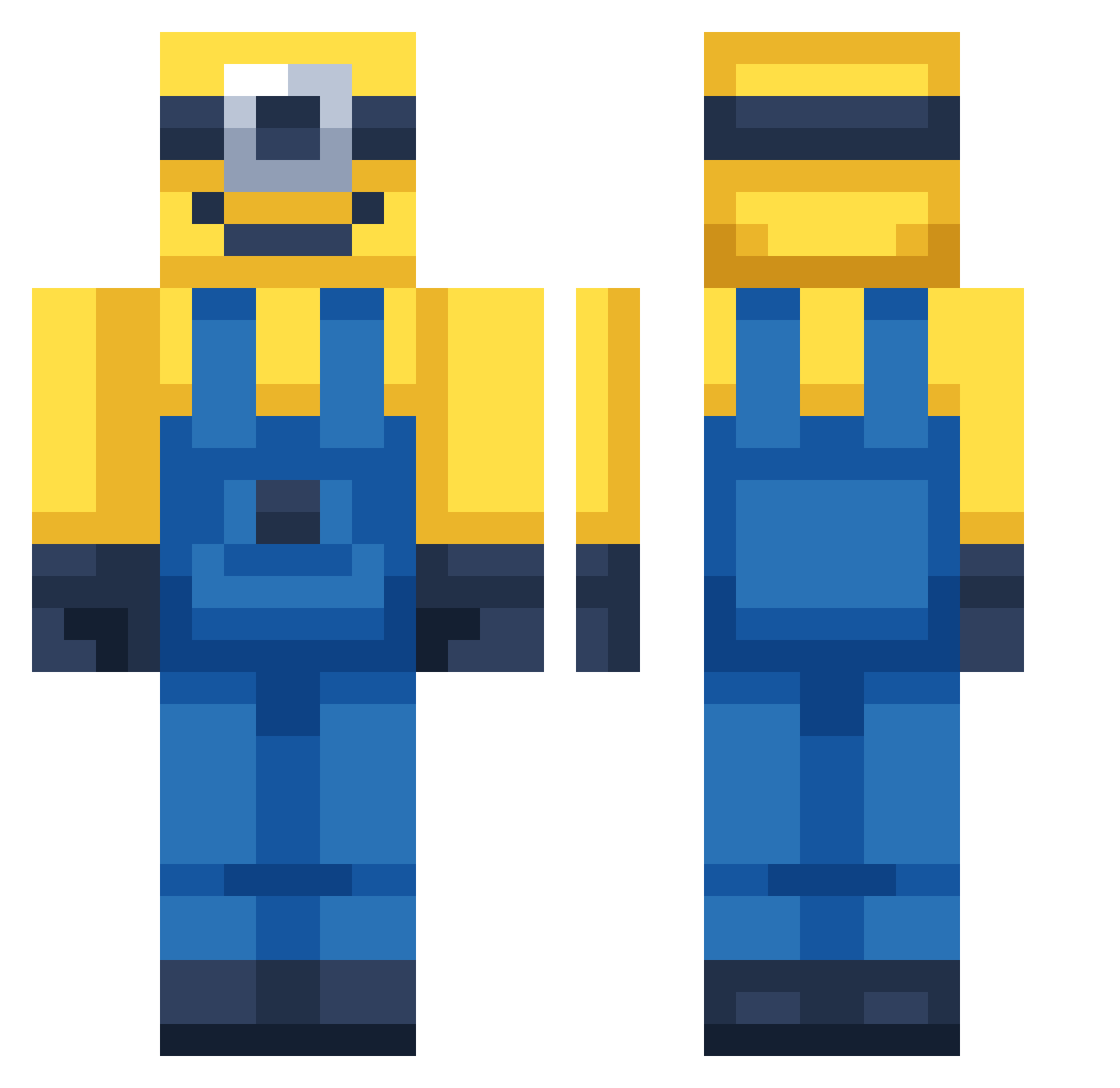 InstantGamingBTW Minecraft skin, front and back view