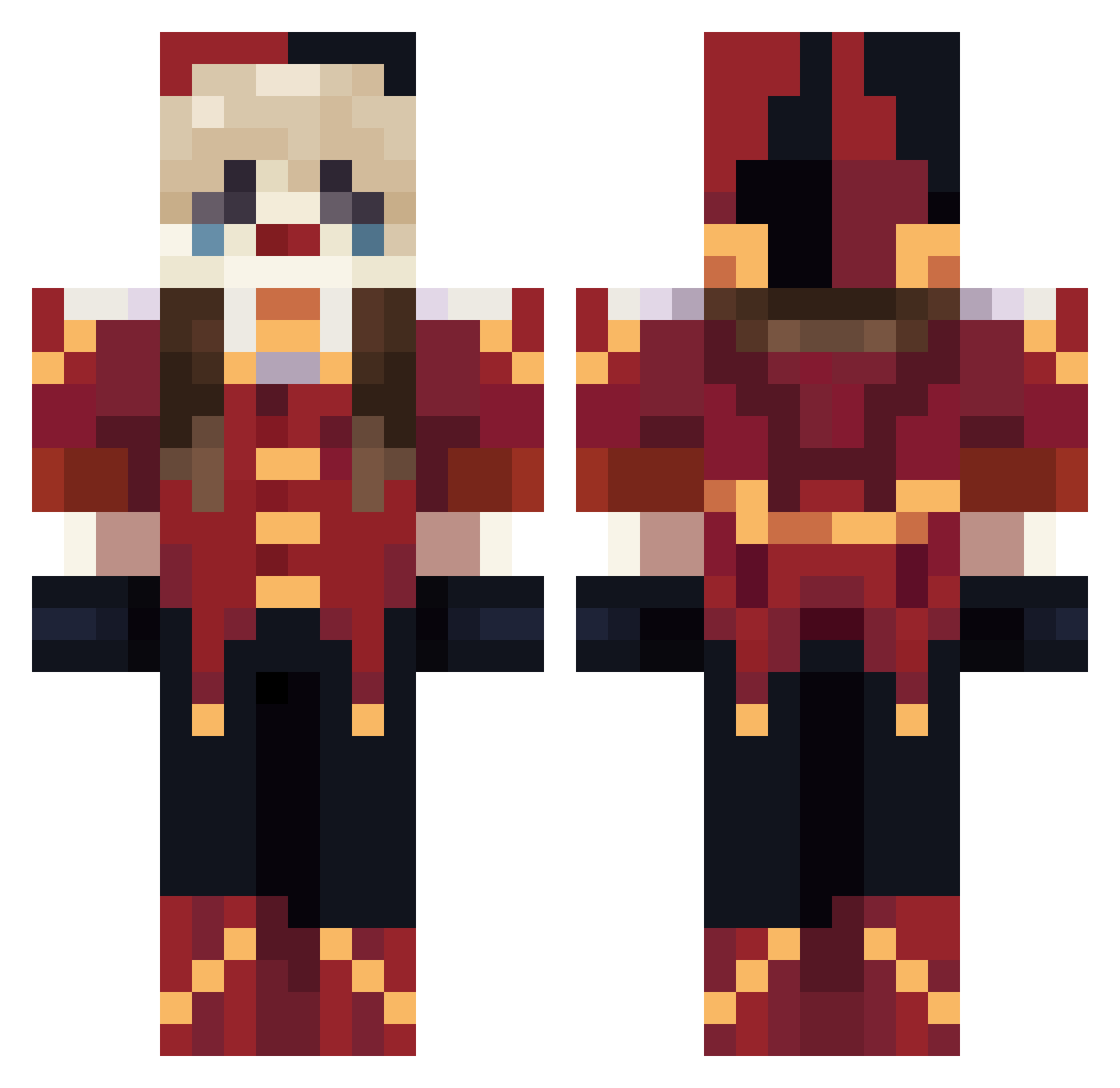 KhoiNLM Minecraft skin, front and back view
