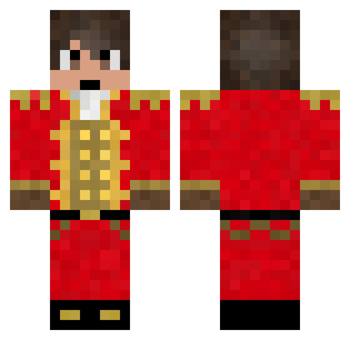 lawcourt Minecraft skin, front and back view
