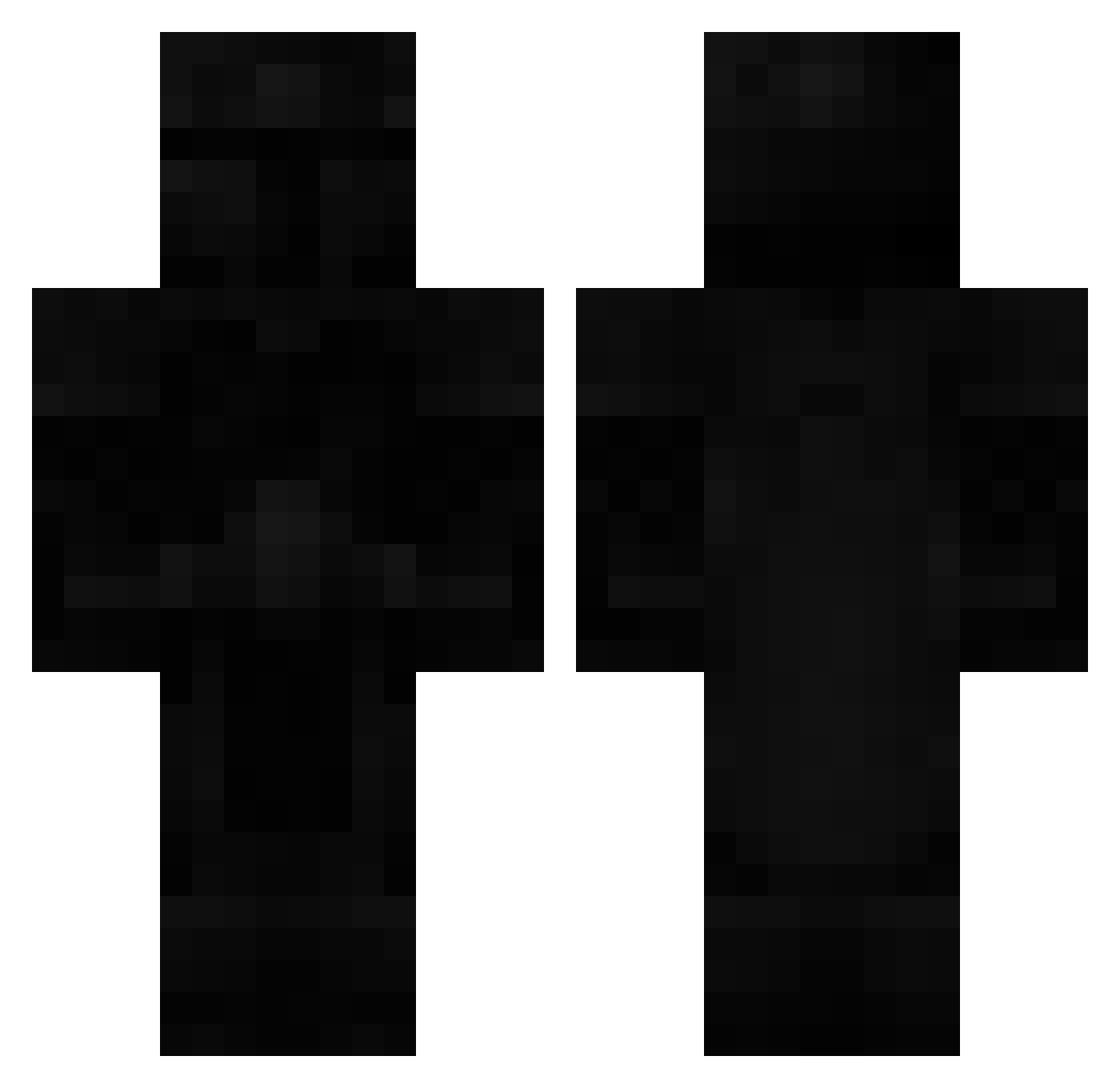 xSphy Minecraft skin, front and back view