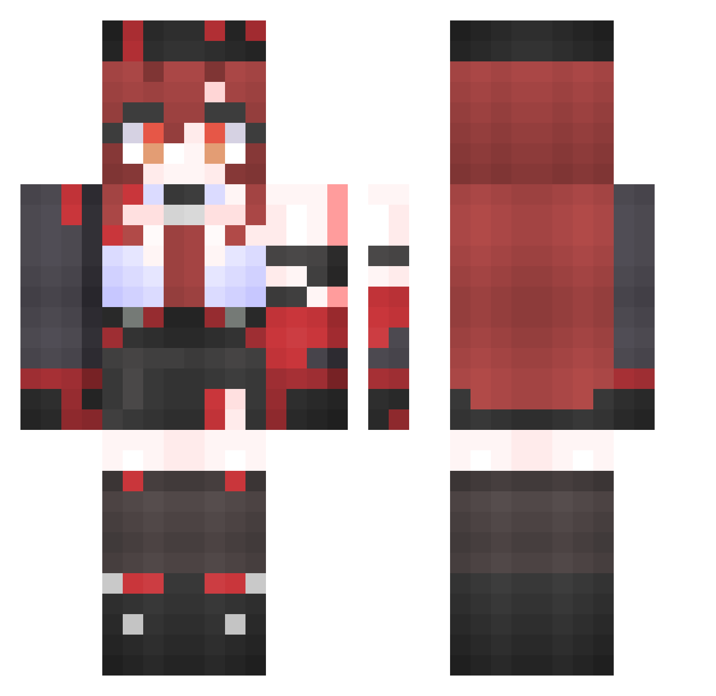 yee3242 Minecraft skin, front and back view