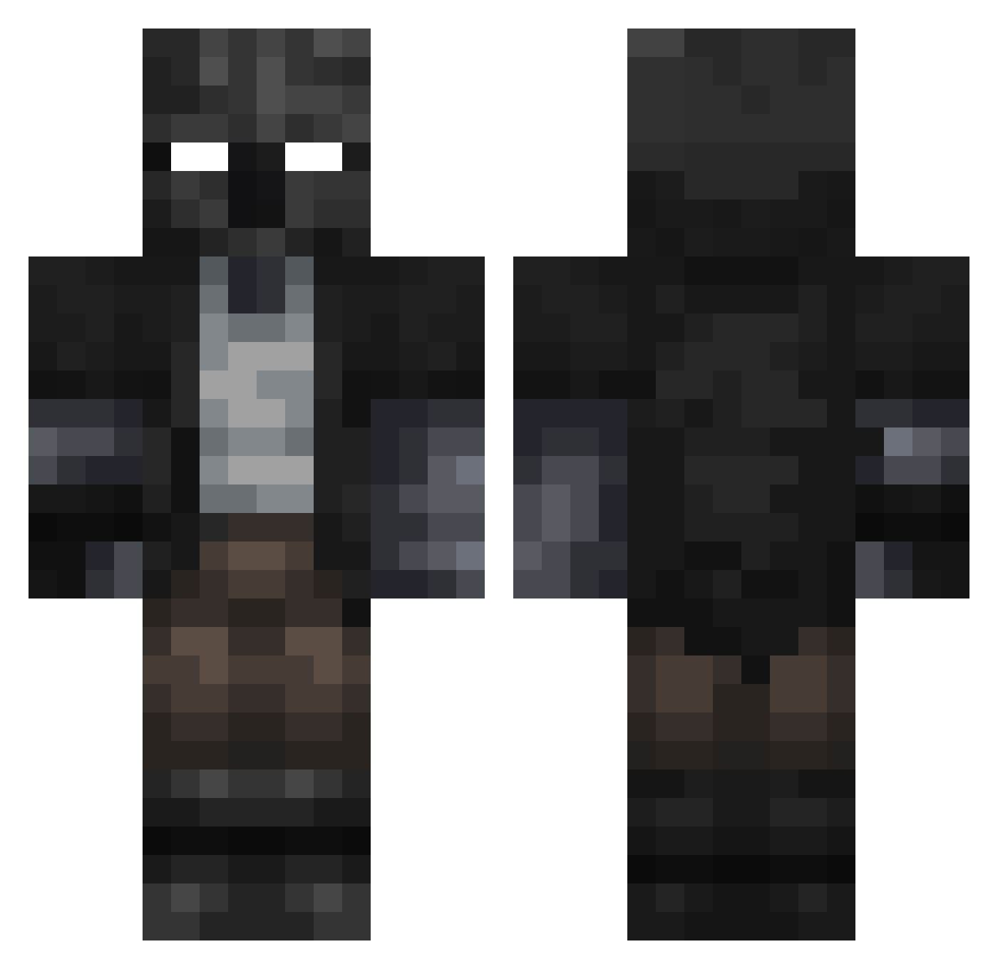 REDACTED3173 Minecraft skin, front and back view