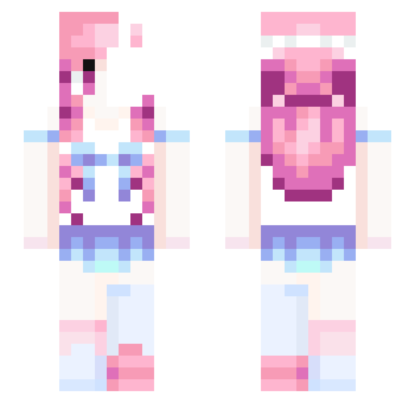 Name9_ Minecraft skin, front and back view