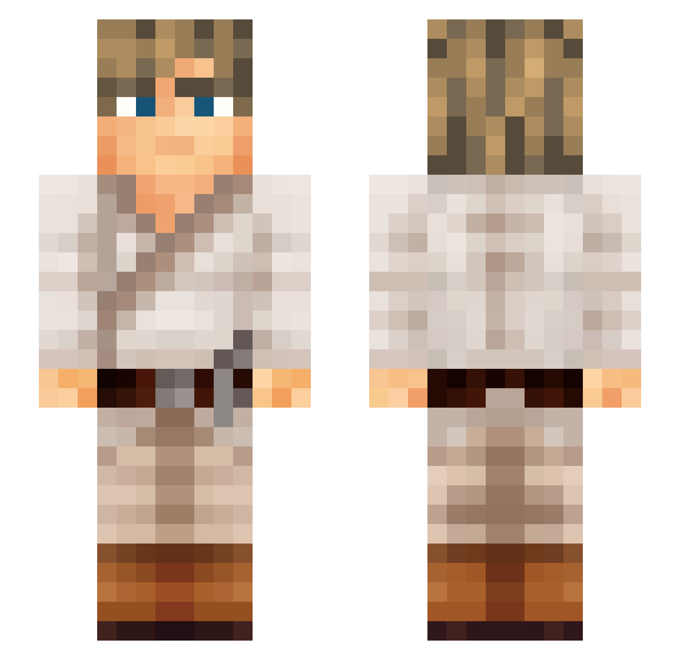 photoj Minecraft skin, front and back view