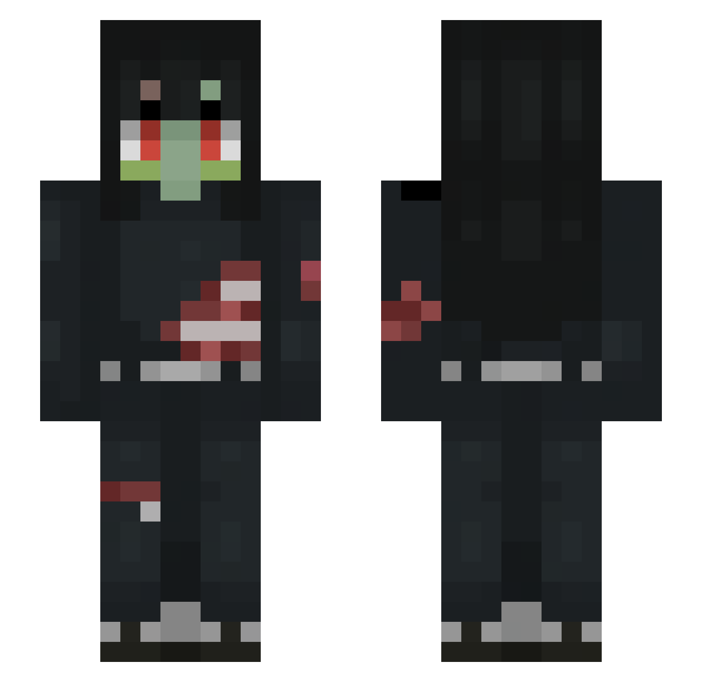 Esc Minecraft skin, front and back view