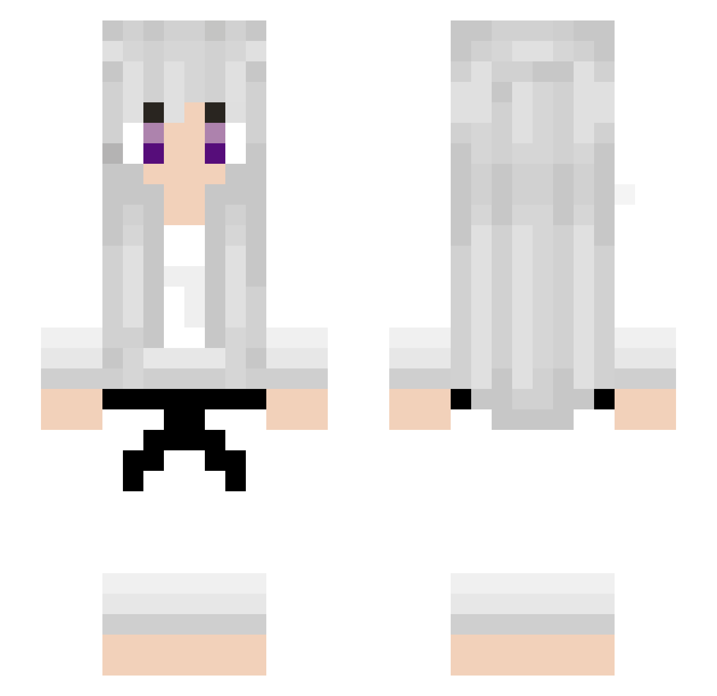 NetzwerkKabel Minecraft skin, front and back view