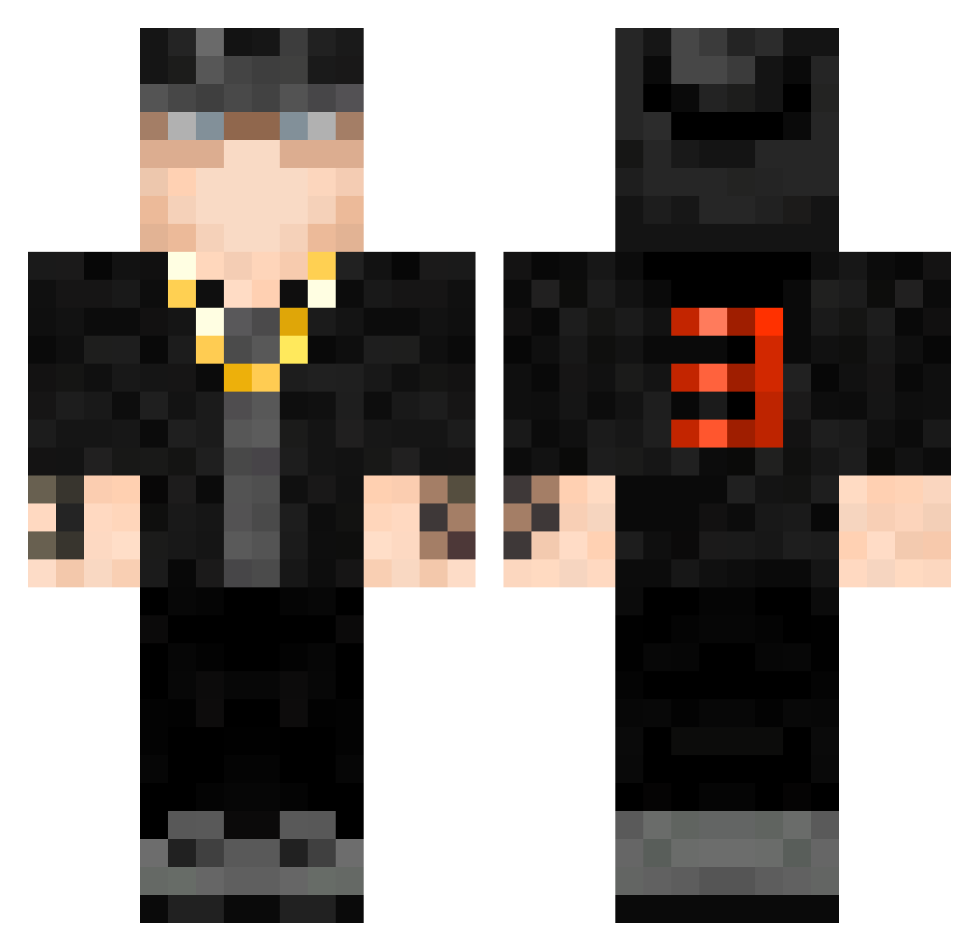 YoSeF025 Minecraft skin, front and back view
