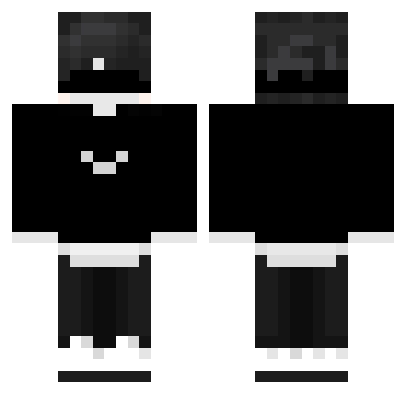 GuiBgamers02 Minecraft skin, front and back view