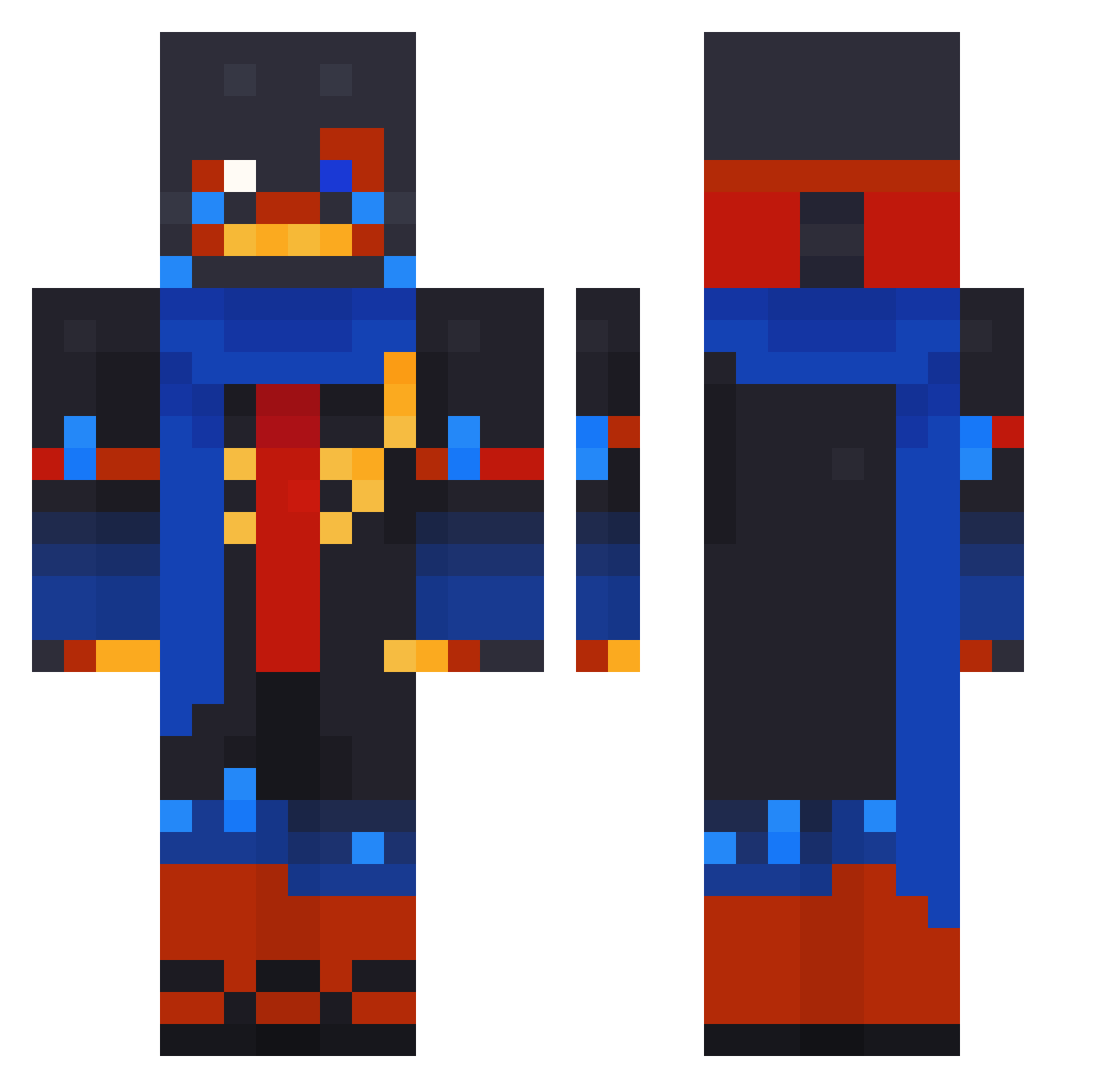 idunnoagoodname Minecraft skin, front and back view