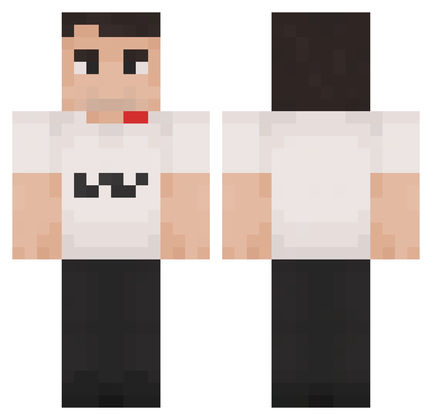 Gezat Minecraft skin, front and back view