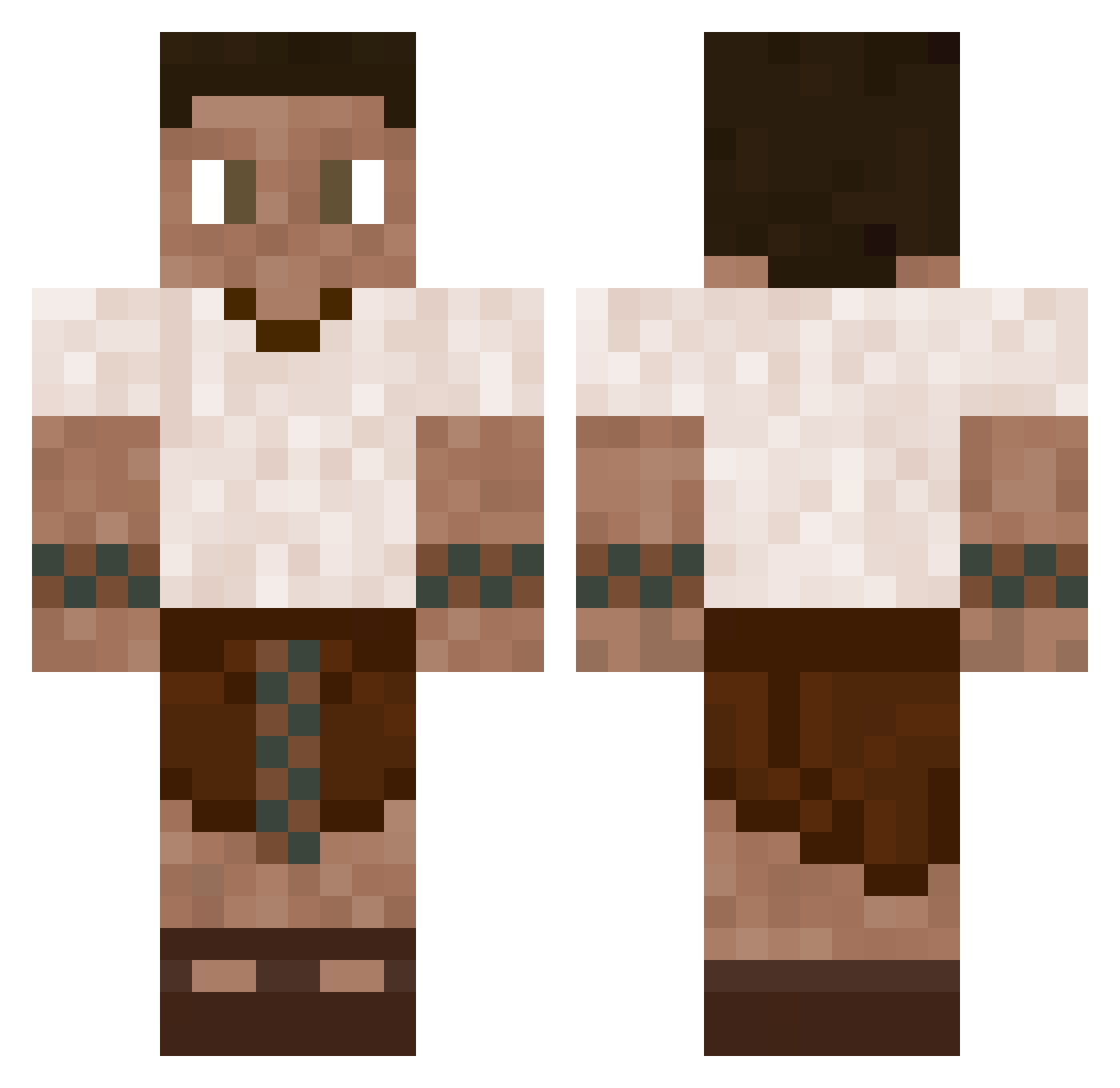Dragoncaen Minecraft skin, front and back view