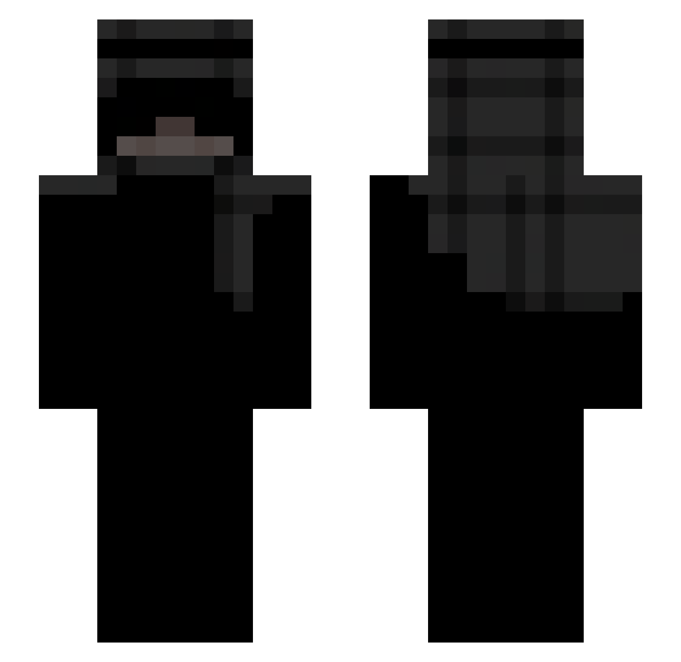 Rustico Minecraft skin, front and back view